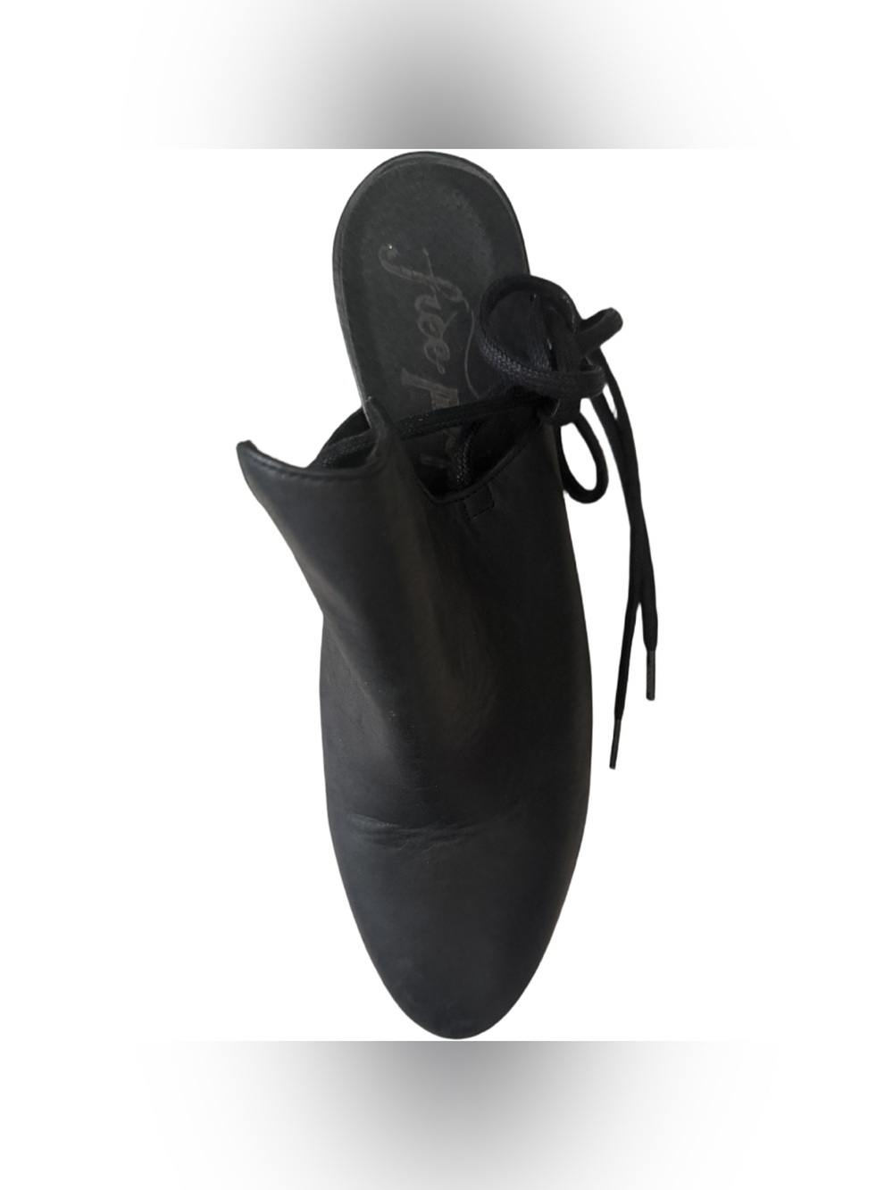 Free People Mules Distinct Block Heel Leather Adjustable Tie Wrap Women’s Size 8 - Picture 3 of 8